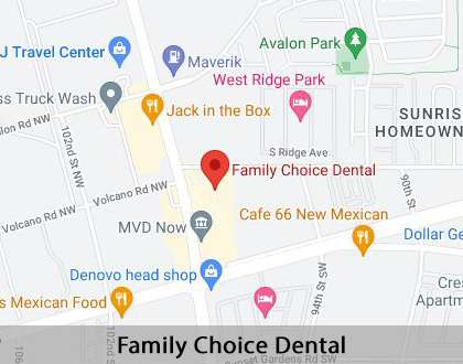 Map image for Denture Care in Albuquerque, NM